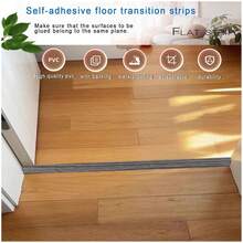 1pc Easy Install PVC Floor Trim Strip, Suitable For Indoor Wall And Baseboard Seamless Decoration, Durable Seam Coverage, Applicable For Home And Construction Projects, Multi-Functional Wood Grain Finish - A - View 5
