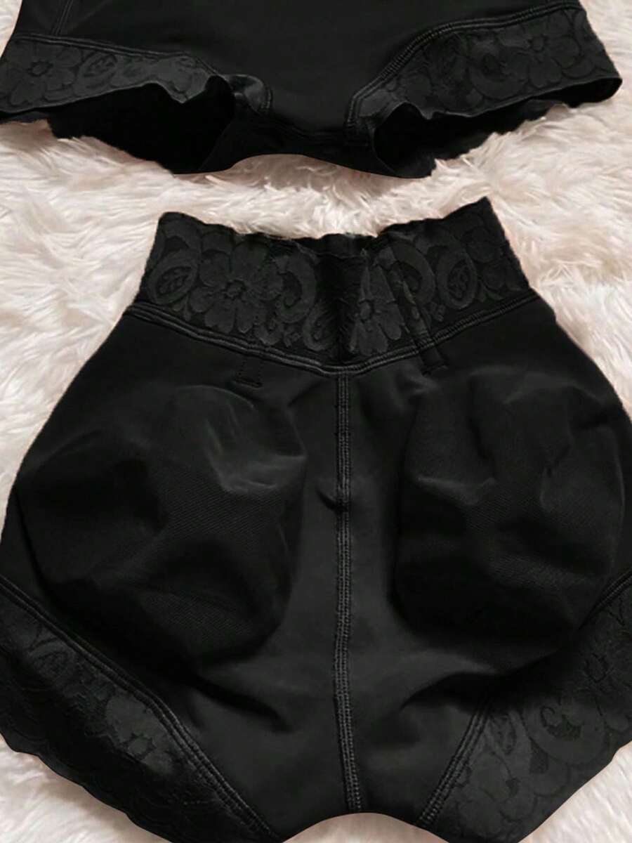 Colombian Slimming Shorts, Tummy Control And Butt Lift. Compression Underwear, Sportswear For Gym And Summer. Breathable, Seamless. Perfect Figure And Chic Style! - 黑色 - 查看 1