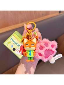 Disney Zootopia Claw Collection Keychain - Nick's Claw Popsicle Cute Cartoon Bag Charm, Premium Soft Rubber Adults, Anime Character Accessories For Backpack Purse Car Keys, Cute Zootopia Merchandise Perfect Gift For Fans - Orange - View 6