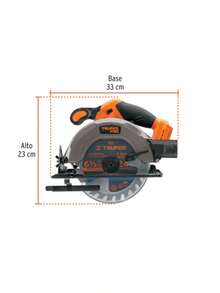 Truper Pro SICI-20AS Sierra circular 6-1 2" 20V solo herramienta sin accesorios - naranja - Ver 6