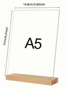 Dudukan Standar A4/A5/A6 Berbentuk L/T yang Dapat Diatur dengan Alas, Cocok untuk Tampilan Vertikal/Miring, Sempurna untuk Pernikahan, Menggabungkan Desain yang Elegan dan Struktur yang Kokoh, Dudukan Meja, Papan Nama Restoran, Desain Ramping, Dudukan Modern, Bahan PC Premium - MultiWarna - View 11