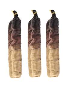 24 Inch Long French Curly Braided Hair Extensions, Synthetic Hair, Loose Wavy Spiral Curls, Ombre Color, Heat Resistant, Pre-Stretched, Halloween - Multicolor - View 14
