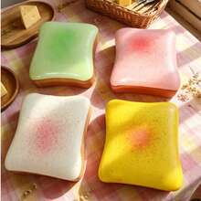5cm Pale Yellow Cheese Toast Cream Simulation Soft Hand Toy For Adults 14+ Soft Dough Texture Silent Slow Rebound Stress Relief Office Desk Decor 2026 Popular Healing Small Ornament - Multicolor - View 6