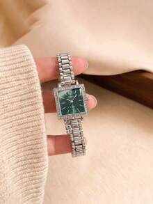 LIANDU Women's Watch New Style Rhinestone-Inlaid Case Mixed Dial Design Elegant Fashion Quartz Watch For Daily Wear Back To School Timekeeping Birthday Gift Also Ideal For Yourself Or Friends - Silver - View 6