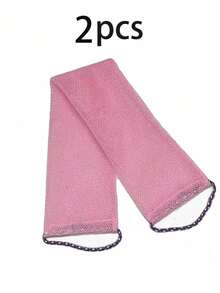 1pc Long Mesh Exfoliating Bath Sponge Set, Double-Sided Design, Gentle And Coarse Exfoliation, Efficient Body Scrubbing, Shower Back Brush, Premium Mesh Fabric, Convenient Hanging Strap Towel, Loofah Bath Sponge, Body Sponge, Smooth Skin - Multicolor - View 16