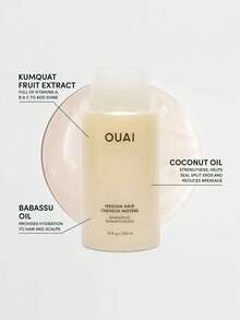 OUAI 中長髮洗髮精,適合正常髮質的平衡清潔洗髮乳,輕盈保濕配方,經典香氛,沙龍級護髮,300ml/10 Fl.Oz - 300ml/10 fl.oz - 查看 4