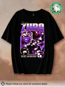 Oversized Emperor Zurg T-Shirt, Zurg T-Shirt, Land Family T-Shirt, Movie T-Shirt, Buzz Lightyears T-Shirt, Zurg T-Shirt - Black - View 1