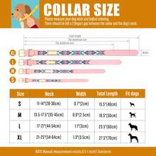 PU Embroidered Printed Pattern Dog Customized Collar Engraved Anti-Lost Pet Collar Adjustable Size For Small Medium Large Dogs - Multicolor - View 3