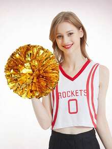 1pc Cheerleader Pom-Poms, Cheer Dance Hand Flowers, Sports Game Hand Flowers - Multicolor - View 10