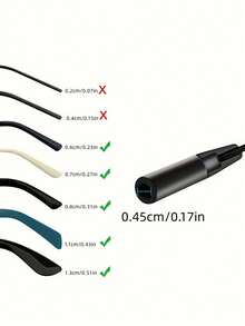 3pcs/Set Sports Glasses Lanyard, Adjustable Glasses Strap Holder, Unisex (Black) - Black - View 6