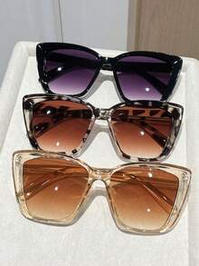 3pcs Purple, Gray and White Leopard Print Tea Combination