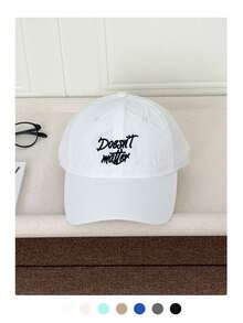 Soft Top Candy Color Cool Fashion Letter Baseball Cap For Women, Spring/Summer Outdoor Sun Protection Quick-Dry Breathable Sports Sun Hat For Travel, Back To School - Doesnt Letters - View 13