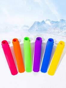 1/6pcs Reusable Silicone Popsicle Molds With Lids, Popsicle Maker For Making Popsicles, Yogurt Bars, Jelly, Kitchen Tool Accessories - Multicolor - View 9