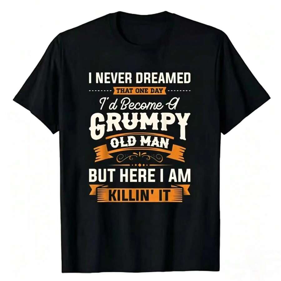 Playera Negra Unisex Algodón México Frase Divertida Vejez Diseño Original Moda Casual Hombre Mujer - Negro - Ver 1