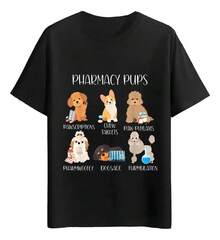 Playeras Perritos Farmacéuticos Con Etiquetas - Blanco - Ver 6
