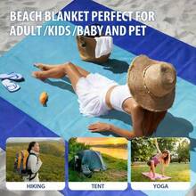Picnic Beach Blanket 4-7 Person Oversized Lightweight Sand-Proof Beach Mat Large Picnic Mat Suitable For Beach Travel Camping Hiking - Multicolor - View 6