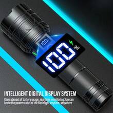Outdoor High Power Strong Light Long Range LEP Flashlight, Telescopic Zoom Super Bright Flashlight - Multicolor - View 6