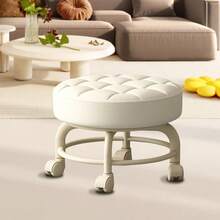 360 Degree Rotating Low Chair - Equipped With Thick Foam Cushion, Suitable For Home Cleaning, Garage Repair, Workspace Cleaning And Outdoor Office (White Model). Suitable For Nail Salons, Foot Massage Parlors And - Multicolor - View 7