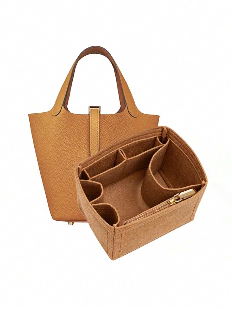 Felt Purse Organizer Inserts For Picotin 22 18Inserts HandBag Inner Bag Organizer High Quality Large Capacity Inner Bag - Rust - View 1