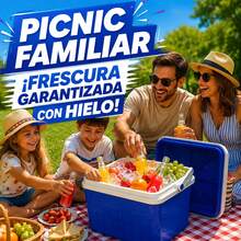 Portable Cooler 16L 25L 32L, Durable Plastic Body, Thermal Insulation, Lid With Reliable Locking Mechanism, Reinforced Handle, Compact Dimensions, Lightweight For Storing In The Car During Trips And Outdoor Activities - 藍色 - 查看 6