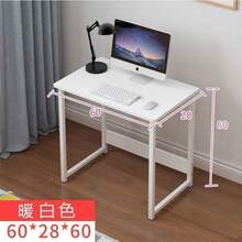 Escritorio, mesa de ordenador para dormitorio, mesa de juegos, mesa blanca, mesa de ordenador para casa, mesa de maquillaje para niñas, mesa sencilla para estudiantes - Mesa mejorada de 100 cm | Color madera silvestre - Ver 7