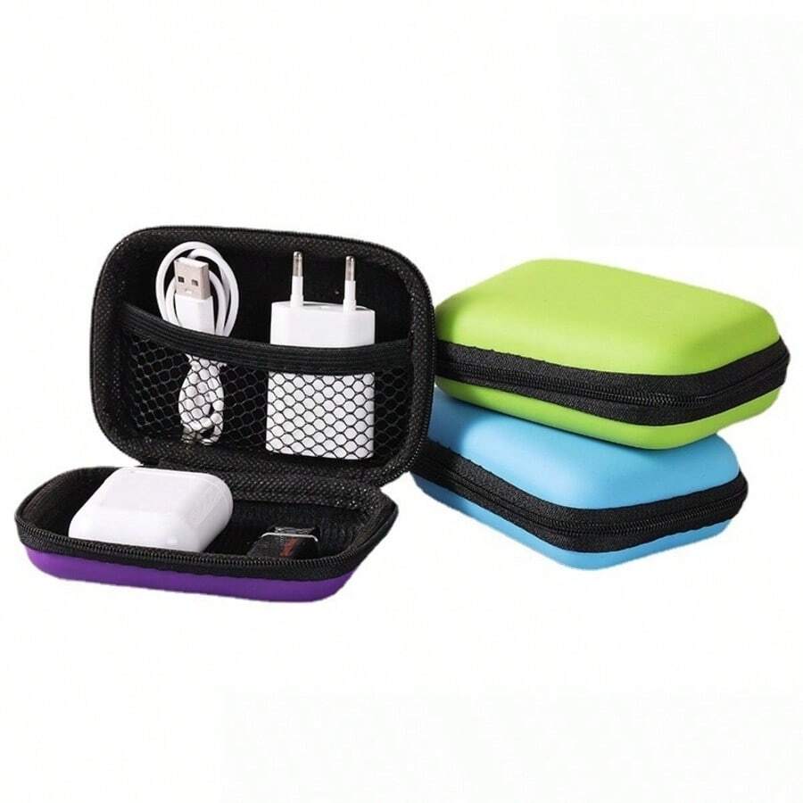1pc Multi-Functional Zipper Storage Bag, Tarot Card Game Card Protective Box, Suitable For Memory Cards, Poker, Coins, Earphone Cables, Lipstick, Small Cosmetics, Adult Birthday Gift - Multicolor - View 1