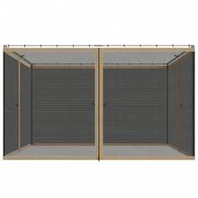 Outsunny Replacement Mosquito Netting For Gazebo 10' X 13' Black Screen Walls For Canopy With Zippers For Parties And Outdoor Activities, Khaki - Khaki - View 10
