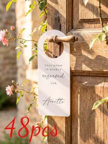 Label Gantungan Pintu dengan Nama Kustom yang Dipersonalisasi, Tanda Gagang Pintu Cetak Kustom, Label Kamar, Hadiah Hotel untuk Pengiring Pengantin, Acara Bridal Shower, Ulang Tahun - MultiWarna - View 14