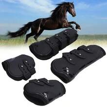 High-Density Wear-Resistant PU Leg Guards, Reinforced Texture Material Anti-Scratch, Thickened Protective Layer To Protect Tendons, Anti-Collision And Anti-Deformation, Breathable And Transparent, Reinforced Edging, Preferred For High-Intensity Work In Horse Stables - Multicolor - View 1