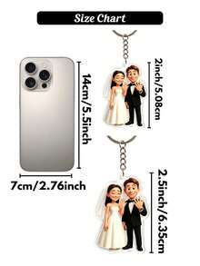 Personalized 2D Figure Acrylic Photo Keychains,Gifts For Her/Him, Suitable For Birthdays Weddings Parties Anniversaries, Teacher's Day, Back To School - Multicolor - View 5