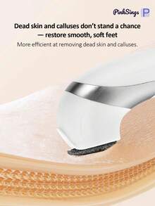 PinkSings Electric Foot Callus Remover, Portable Foot Care Set, Rechargeable Waterproof Foot File, Foot Dead Skin Remover - White - View 6