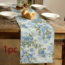 1pc Floral Pattern Table Runner, Modern Style, Home Kitchen Decor, 1 Home Decor Indoor/Outdoor Party Supplies, Suitable For Daily Home Kitchen Decor And Event Decoration - Multicolor - View 9