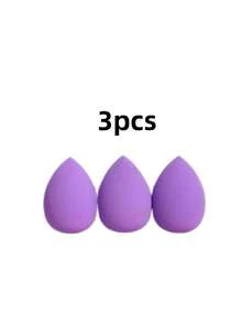 A Multi-Functional Makeup Sponge Set With 3 Teardrop-Shaped Sponges, Suitable For Foundation, Loose Powder, And Concealer. Suitable For All Skin Types. Cosmetics, Affordable, Room Decor, Dressing Table, Travel, Bedroom, Makeup Accessories. - Multicolor - View 7