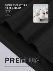 1pc Women's T-Shirt, Men's T-Shirt, Round Neck, Youthful Urban Style, Cherish With Dove, For Men And Women, Ideal For Daily Wear - 黑色 - 查看 3