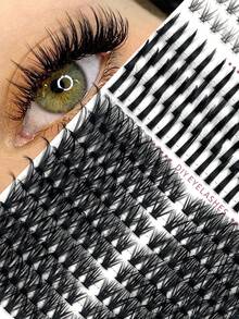 ENCHUW CC Curling Volume Lash Clusters DIY Eyelash Extension Individual Lashes Cluster DIY Eyelash Extensions At Home Soft Wispy Clusters False Eyelash Mixed Packaging - CC - 查看 2