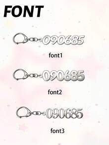 Customizable Digital Metal Keychain, Can Be Engraved With Numbers Or Special Dates, Includes Keychain/Gift Box Only, Personalized Keychain - Style C - View 4