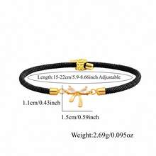 1pc Minimalist Vintage Bowknot Colorful Adjustable Rope Bracelet For Women - Bow - View 2