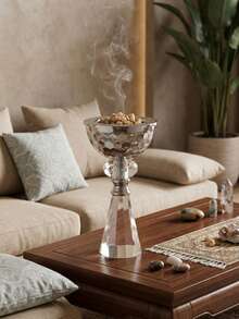 Light Luxury Crystal Glass Incense Burner, Middle Eastern Arabic Style Bakhoor Burner, Can Be Used As Aroma Diffuser, Home Decor, Bedroom, Living Room Centerpiece, Office, Yoga Space, Parties, Elegant Ambiance - Multiple Styles - View 6