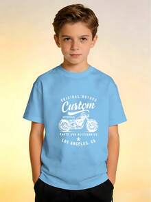 1 Piece Of Modern Children's Clothing For Boys, Suitable For Toddlers, Medium And Large Children, Comfortable And Unique Short-Sleeved T-Shirt. - Grey - View 11
