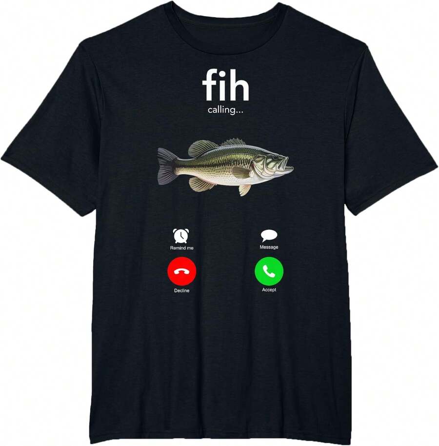 Camiseta de Humor con Meme de Pez Mal Eslabado - Negro - Ver 1