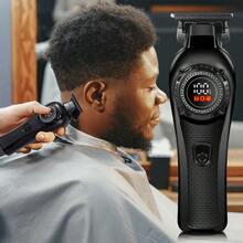 Hatteker 1pc Electric Hair Clipper For Men, Home Use Hair Trimmer, Hair Carving, Salon Haircut, LCD Digital Display Electric Hair Clipper - View 12