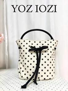 Bolso cubo de lunares estilo japonés & coreano minimalista Ins lindo nicho verano nuevo bolso pequeño versátil de lunares lindo - Blanco - Ver 1