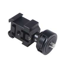 Triple Cold Shoe To 1/4 Inch Screw Rod Expansion Bracket Extend Hot & Cold Shoe Mount For Fill Light Microphone Photography Gear - View 2