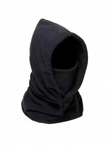 1pc Solid Color Casual Warm Adjustable Autumn/Winter Cold-Proof Unisex Balaclava Knit Beanie Hat - Balaklava - View 5