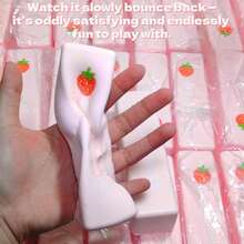 Strawberry Chocolate Stick Squishy, Super Soft Slow Rising Kawaii Stress Relief Squeeze Toys For Kids Strawberry Strawberry Chocolate Stick Squishy Super Soft Slow Rising Kawaii Stress Relief Squeeze Toys For Adults Desk Decor - Multicolor - View 4
