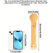 Random Color Cat Striped Feeding Spoon, Cat Feeding Spoon, Cat Striped Squeeze Snack Spoon, Cat Food Snack Spoon, Pet Tableware - One Size Fits All - View 2