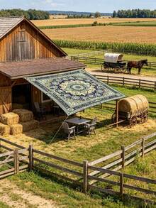 Rectangular Sand-Colored Sun Shade Sail, UV Protection Sun Shade Fabric, Suitable For Backyard, Patio, Deck, Garden, Outdoor Activities And Facilities (Support Frame Not Included) - Multicolor - View 2