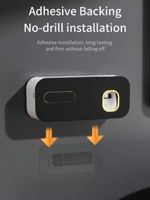 Smart Toothbrush Holder, Wall-Mounted Storage Rack, Automatic Toothpaste Dispenser, Electric Toothbrush Holder, Drill-Free Installation, Suitable For Dorm And Home Bathroom Storage, 400mAh - Multicolor - View 7