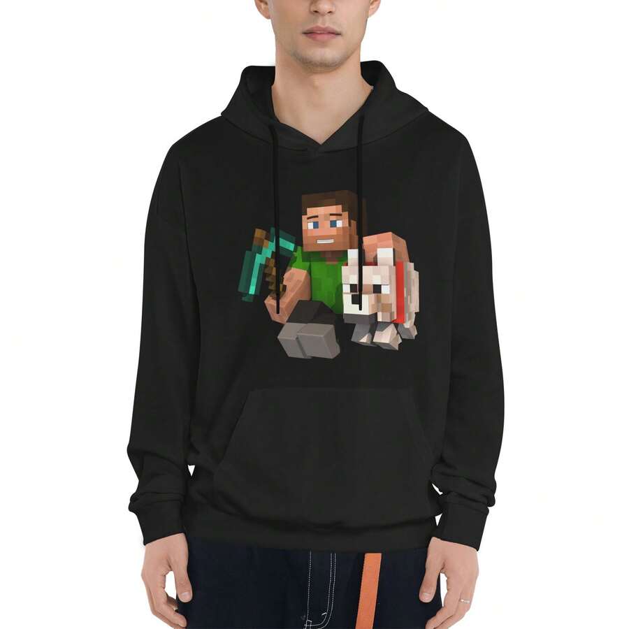 Sudadera con Capucha para Hombre de  - Sudadera Negra con Bolsillos |   Ropa para Hombres Fans, Sudaderas Gruesas, Sudadera con Capucha, Sudaderas y Camisetas S - Negro - Ver 1