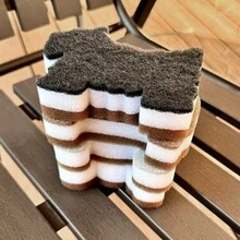 4/8pcs Dishwashing Sponges - Double-Sided Dish Cleaning Scrubbing Kitchen Sponges, Remove Grease And Burnt Food, Multi-Color! - A - View 4